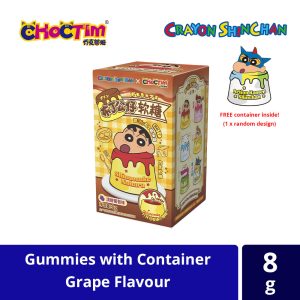 Choctim Crayon Shin-chan Gummies - Grape Flavour (8g) + FREE Pudding Container